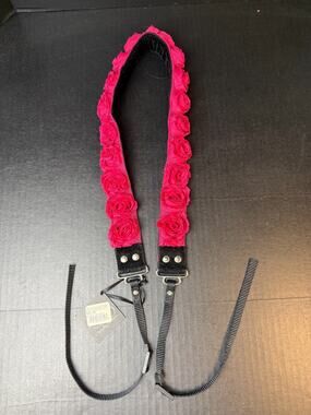 Capturing Couture SLR/DSLR Couture Camera Strap Organza Hot Pink Roses New